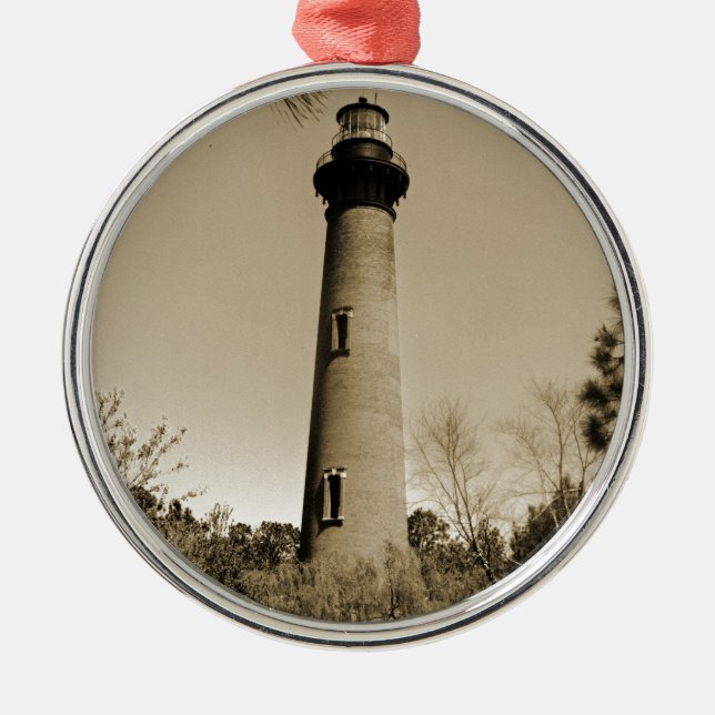 Ornamento De Metal Farol Currituck (Frente)
