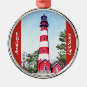 Ornamento De Metal Farol da Ilha de Assateague