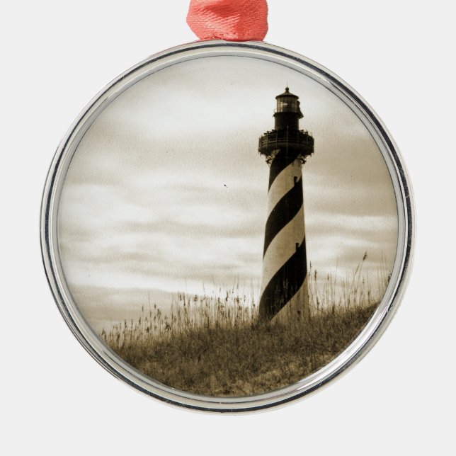 Ornamento De Metal Farol de Cape Hatteras (Frente)