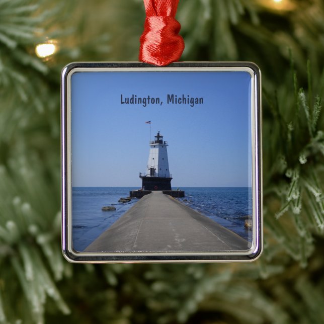 Ornamento De Metal Farol de Ludington (Árvore)