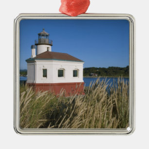 Ornamento De Metal Farol do rio Coquille, Oregon, EUA