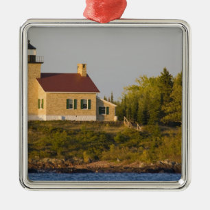 Ornamento De Metal Farol no Lago Superior perto de Copper Harbor