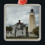 Ornamento De Metal Farol Sandy Hook<br><div class="desc">Farol Sandy Hook</div>