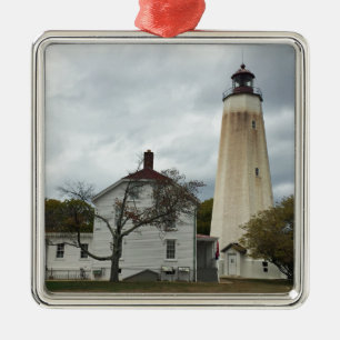 Ornamento De Metal Farol Sandy Hook