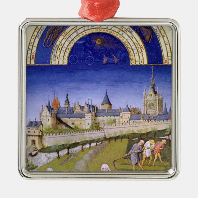 Ornamento De Metal Fascimile de junho: Ceifa (Frente)