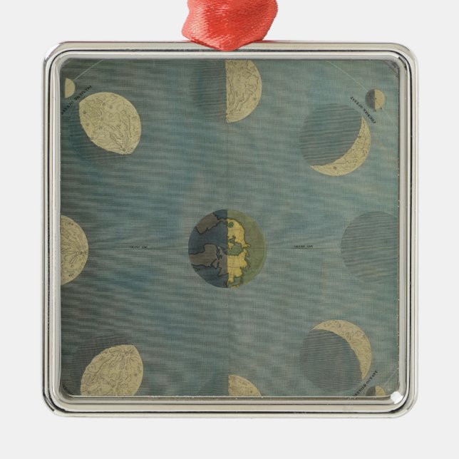 Ornamento De Metal Fases da lua (Frente)