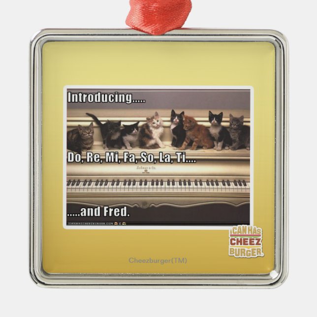 Ornamento De Metal Faz, o Re, MI, Fa, assim, La, Ti, Fred (Frente)