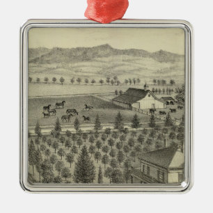 Ornamento De Metal Fazenda Evergreen Ave