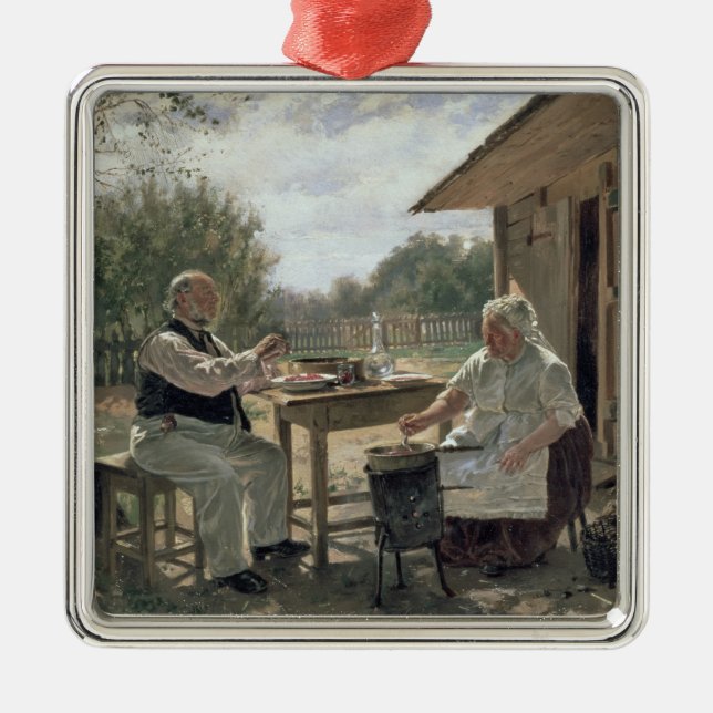 Ornamento De Metal Fazendo o doce, 1876 (Frente)