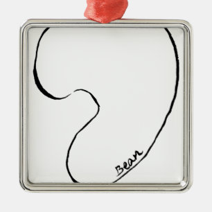 Ornamento De Metal Feijão