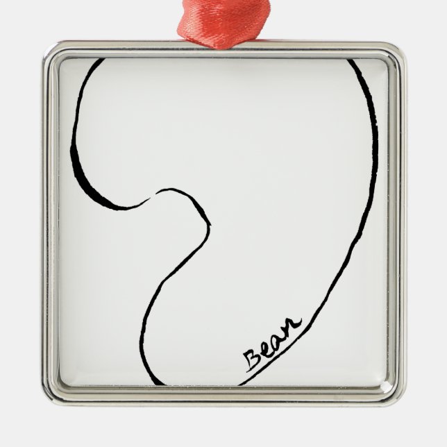 Ornamento De Metal Feijão (Frente)