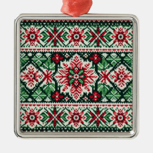 Ornamento De Metal Feira de Natal/Inverno vermelha e verde
