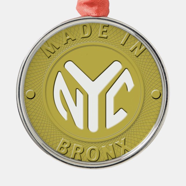 Ornamento De Metal Feito no Bronx em Nova York (Frente)