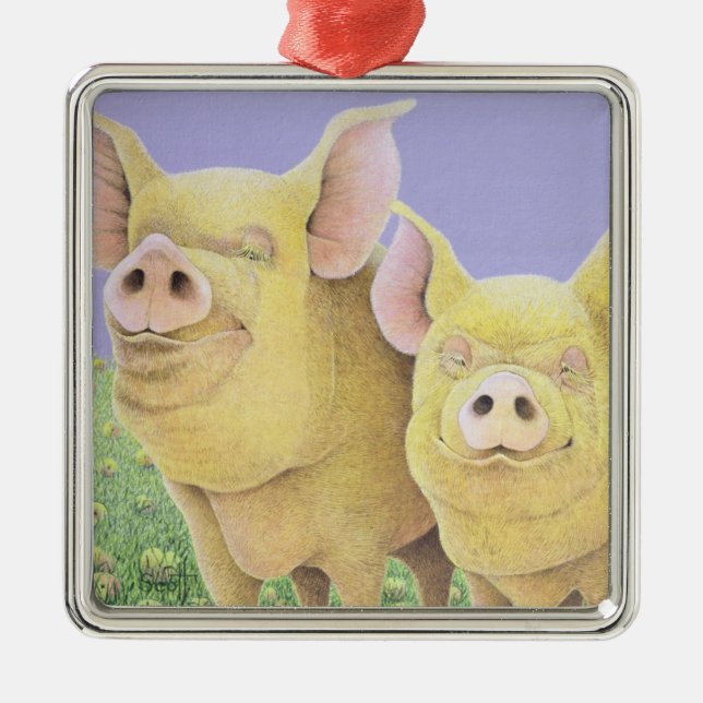 Ornamento De Metal Felicidade (Frente)