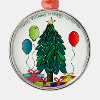 Ornamento De Metal Feliz Aniversário, Feliz Natal!