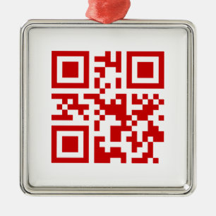 Ornamento De Metal Feliz ano novo! — Código QR