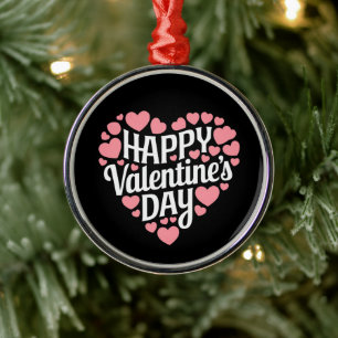 Ornamento De Metal Feliz Dia dos Namorados Divertido Coração Amor Dia