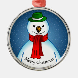 Ornamento De Metal Feliz e maravilhoso Snowman