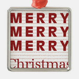 Ornamento De Metal Feliz, Feliz, Feliz Natal