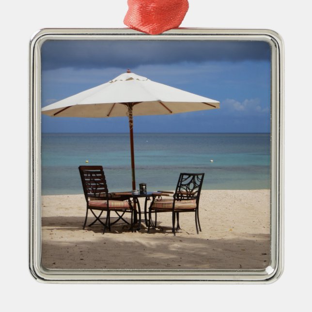 Ornamento De Metal Feliz Lá Fora (Frente)