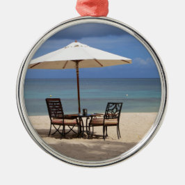 Ornamento De Metal Feliz Lá Fora