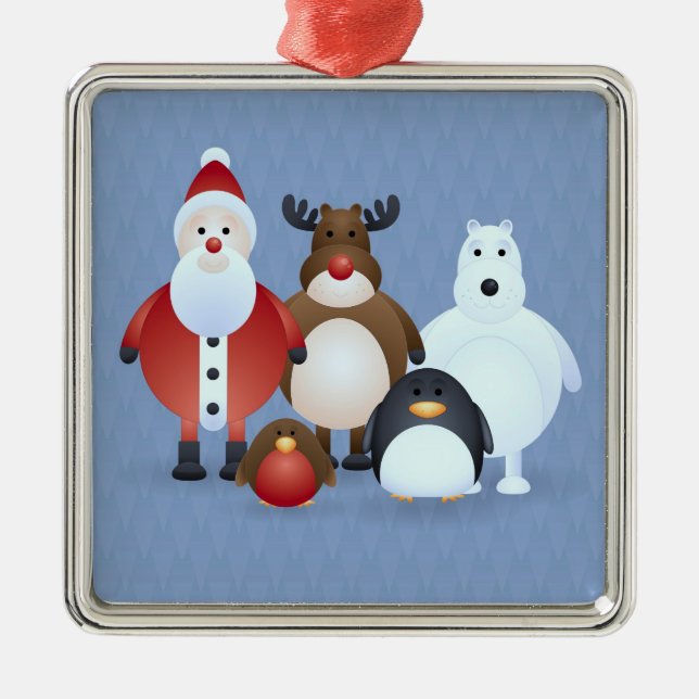 Ornamento De Metal Feliz Natal (Frente)