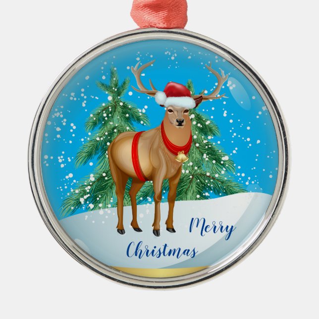 Ornamento De Metal Feliz Natal (Frente)