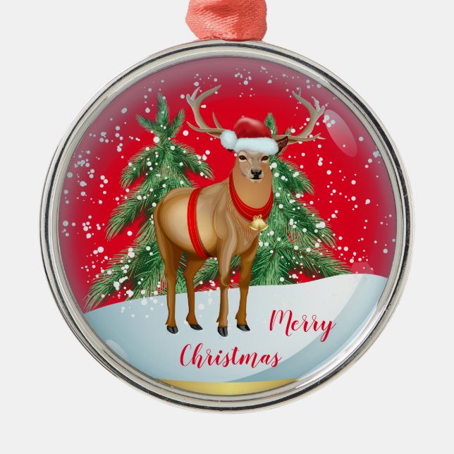 Ornamento De Metal Feliz Natal (Frente)