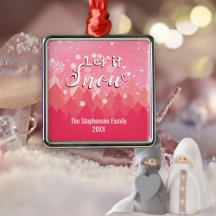 Feliz Natal da Floresta de Neve Rosa Personalizada