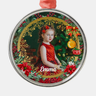 Ornamento De Metal Feliz Natal e Feliz ano novo por Amor