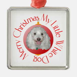 Ornamento De Metal Feliz Natal Havanês