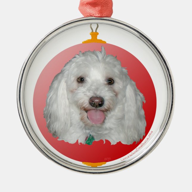 Ornamento De Metal Feliz Natal Havanese (Frente)