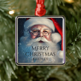 Ornamento De Metal Feliz Natal Papais noeis Festas de inverno Festiva