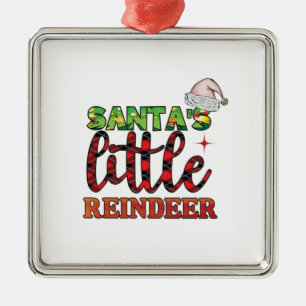Ornamento De Metal Feliz Natal Santas Little Reindeer