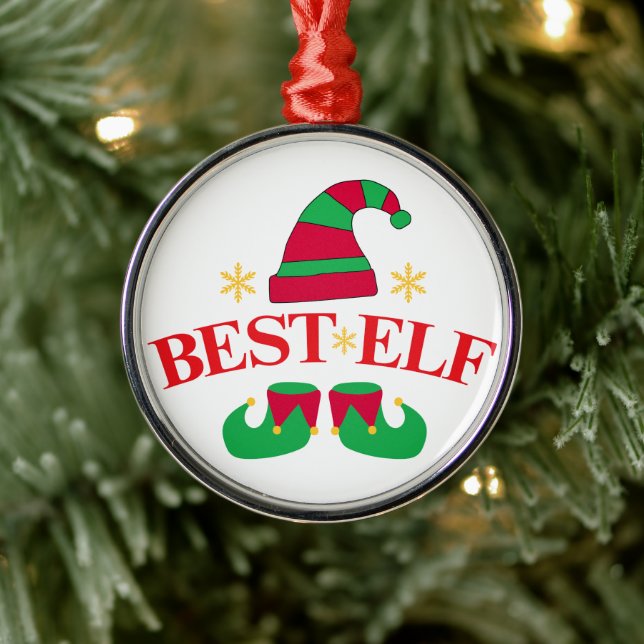 Ornamento De Metal Feliz Natal Vermelho e Verde (Árvore)