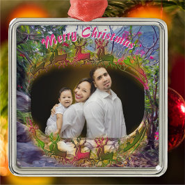 Ornamento De Metal Feliz Natal Yelapa Trilha 821