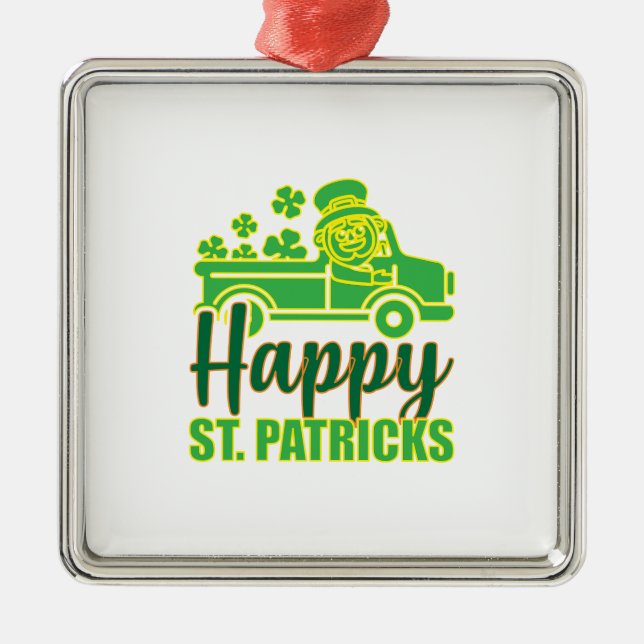 Ornamento De Metal Feliz S.S. Patricks (Frente)