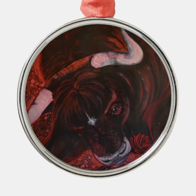 Ornamento De Metal Ferdinand o touro (Frente)
