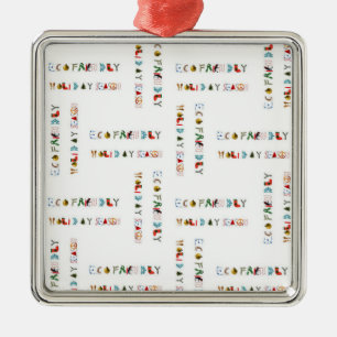 Ornamento De Metal Feriado Bonito e Colorido Feriado Ecológico