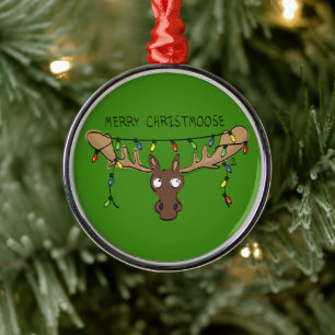 Ornamento De Metal Feriado de Natal, Cute Engraçado