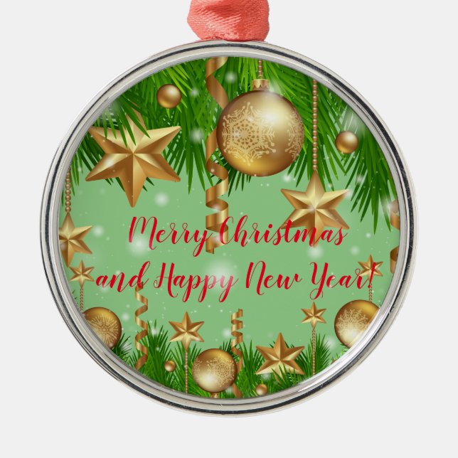 Ornamento De Metal Feriados (Frente)