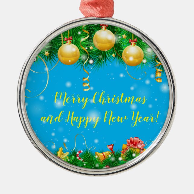 Ornamento De Metal Feriados (Frente)