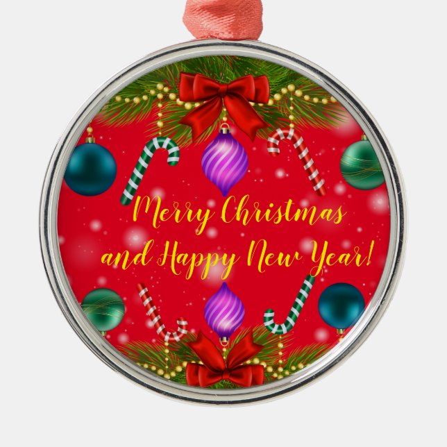 Ornamento De Metal Feriados (Frente)