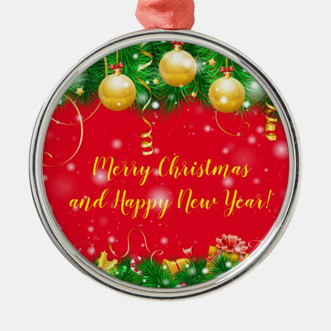 Ornamento De Metal Feriados (Frente)