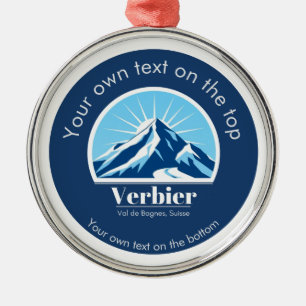 Ornamento De Metal Férias de esqui em Verbier Val de Bagnes suíça