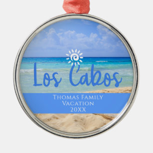 Ornamento De Metal Férias de Natal da Família Personalizada Los Cabos