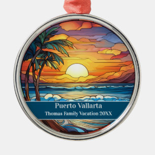 Ornamento De Metal Férias de Praia Personalizadas para a Família em P