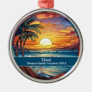 Ornamento De Metal Férias na Praia de Maui