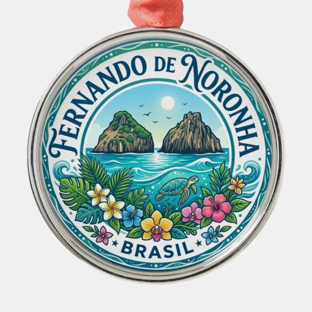 Ornamento De Metal Fernando de Noronha Brasil (Frente)
