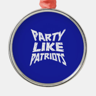 Ornamento De Metal Festeje Como Patriotas